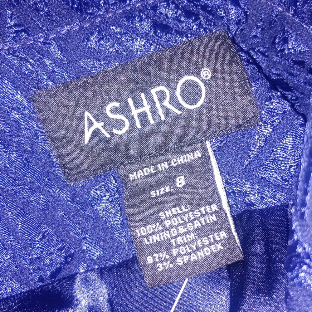 Ashro Dress & Jacket 2pc Navy Blue Set - Picture 2 of 6